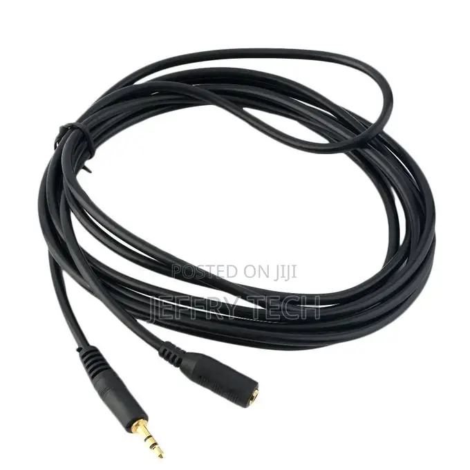 Black 3mtr 3.5mm Male to Female Stereo Audio MP3 Headphone