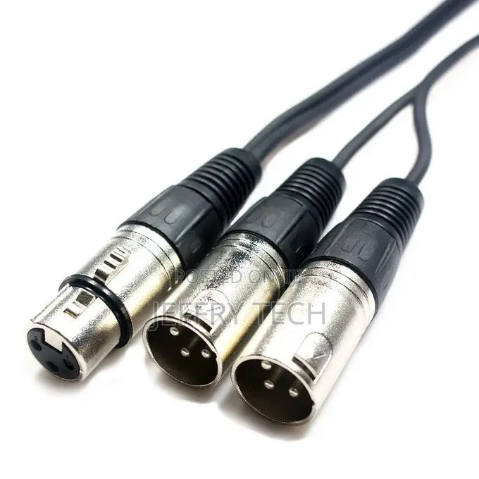 Or 3FT Super Long XLR Pin 1 FEMALE to Dual 2 MALE Y SPLITTER