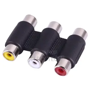 Female to Female AV 3 Audio Video Coupler Adapter