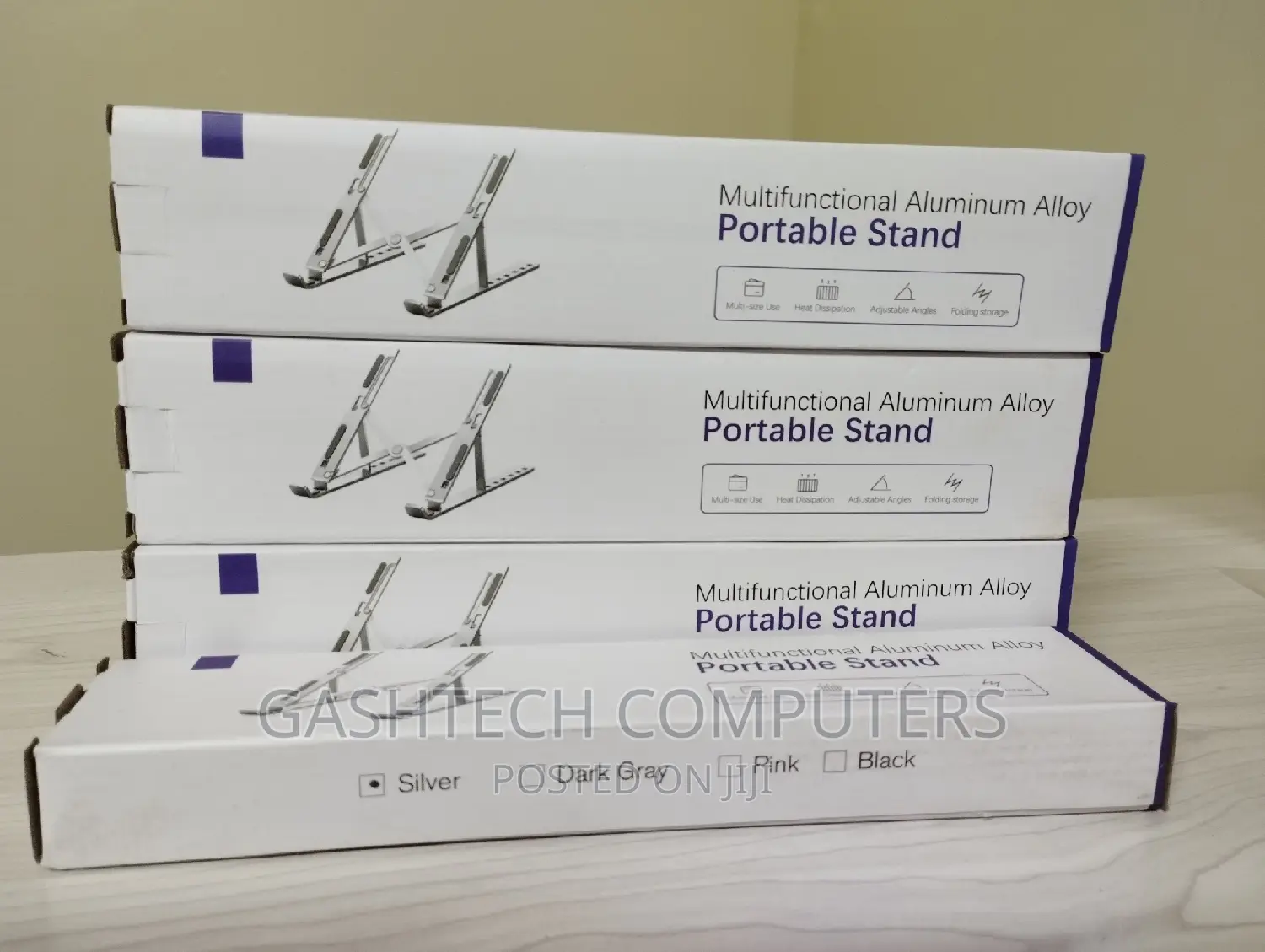 *Portable Aluminium Laptop Stand* Adjustable Laptop Holder