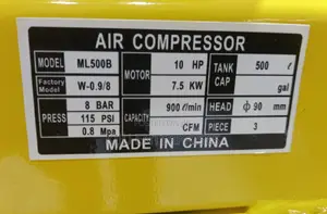 Air Compressor 500litres