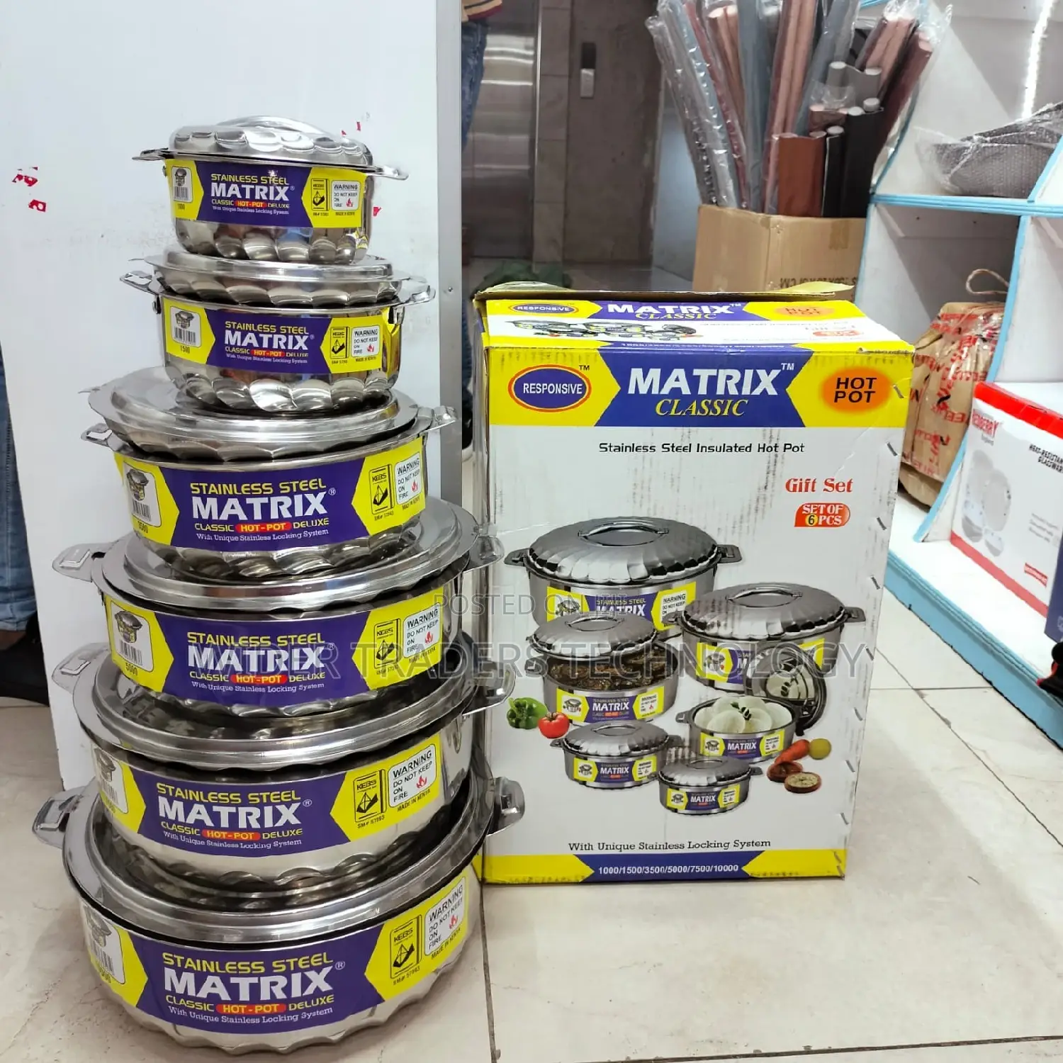 Matrix Hotpot 6pcs.Keeps Food Hot, Tasty and Fresh