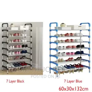 Executive Adjustable Portable 7 Layer Shoe Rack