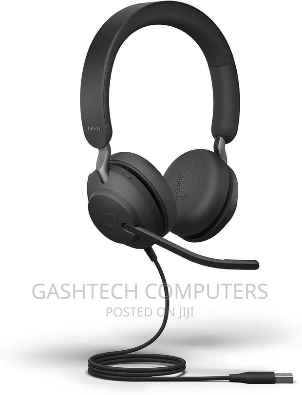 Jabra Evolve2 40 Stereo Wired on-Ear Headset Black Usb-C - main view