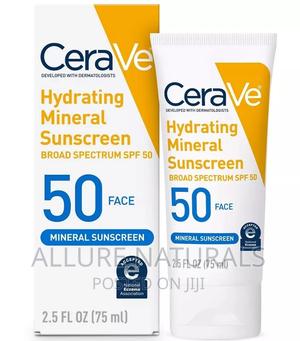 Cerave Hydrating 100% Mineral Sunscreen for Face - SPF 50