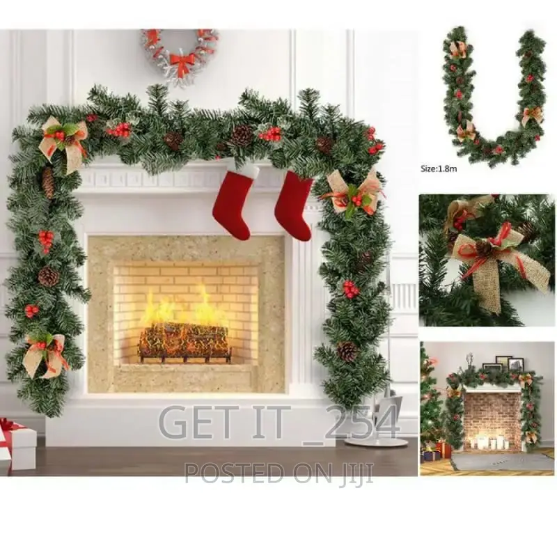 Artificial Cypress Garland 
For Christmas Fireplace
