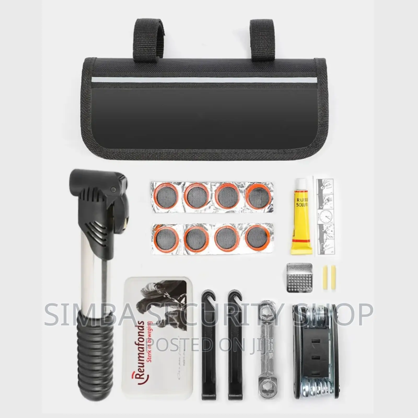 Bicycle Tire Repair Tool Kit Set Bike Saddle Bag Multitool