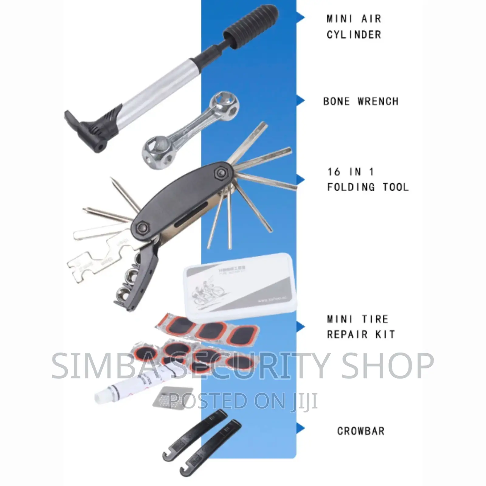 Bicycle Tire Repair Tool Kit Set Bike Saddle Bag Multitool