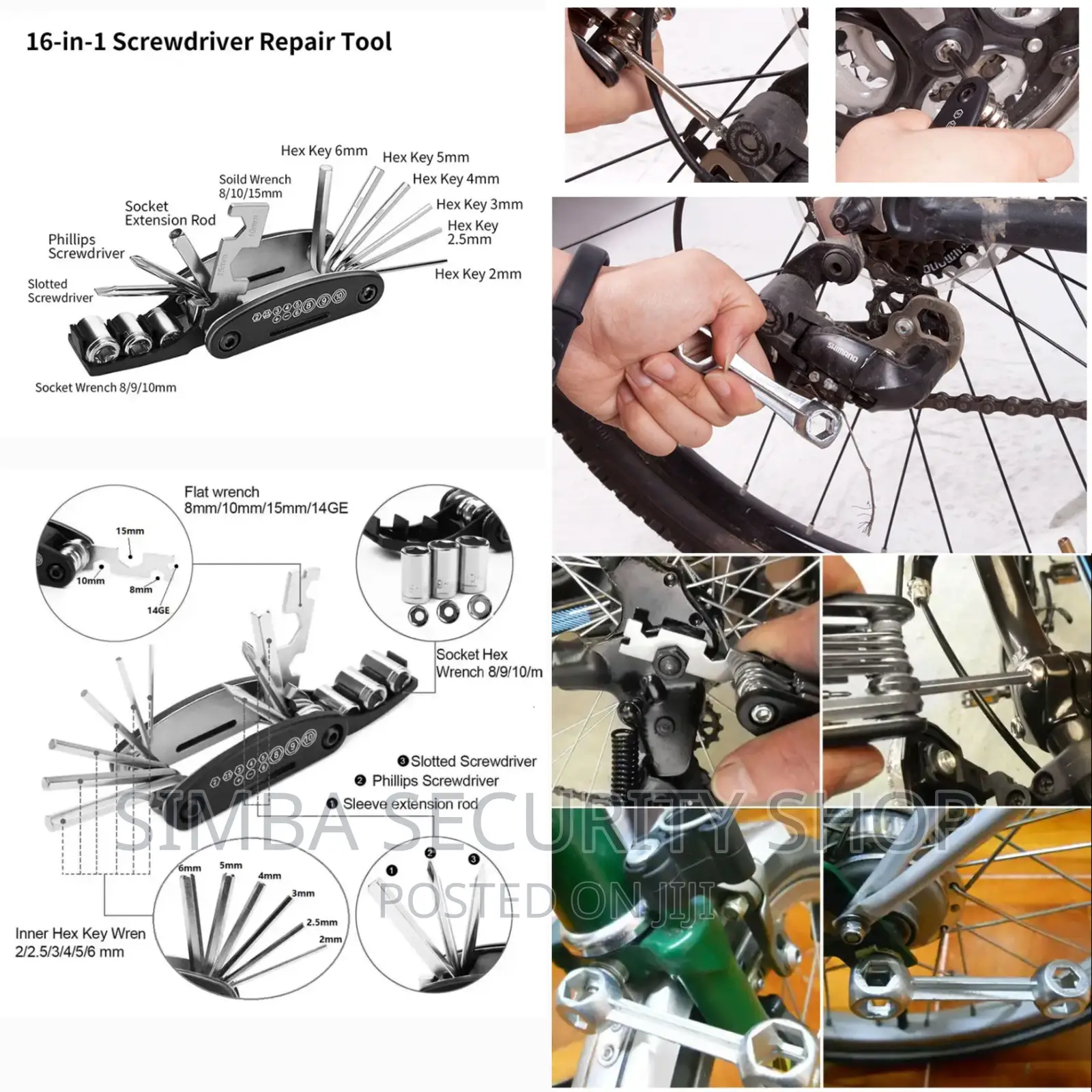 Bicycle Tire Repair Tool Kit Set Bike Saddle Bag Multitool