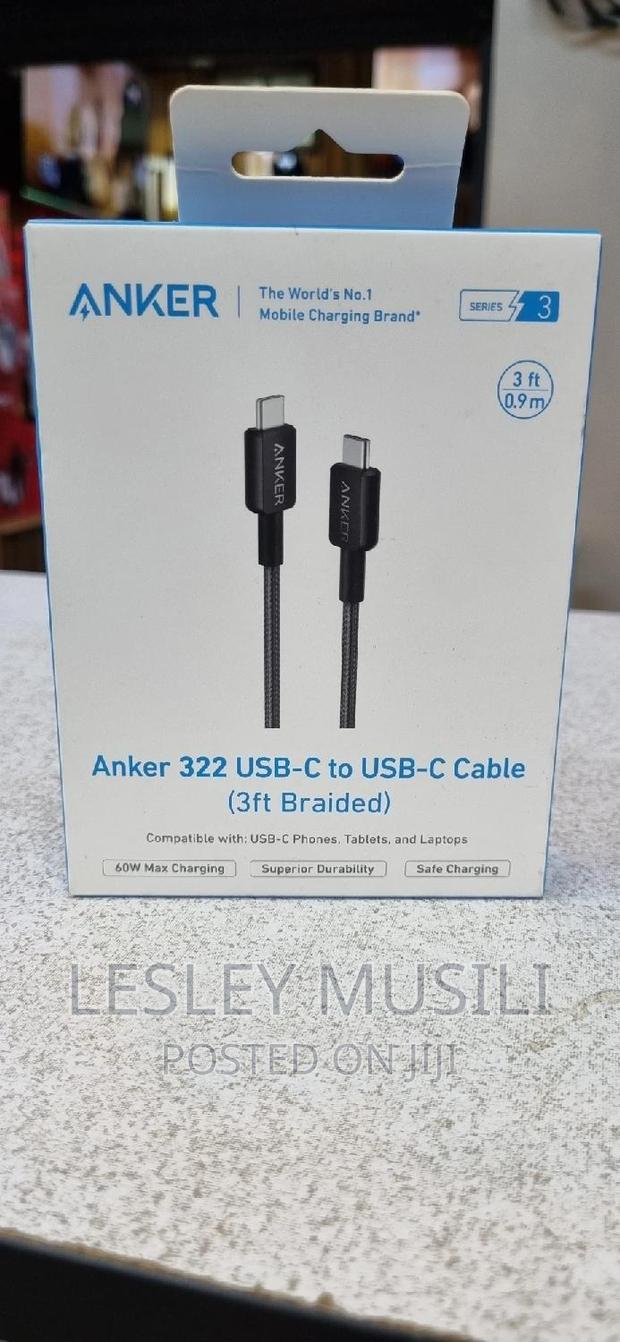 Anker 322 USB-C to Lightning Cable (3ft) Nylon Braided –