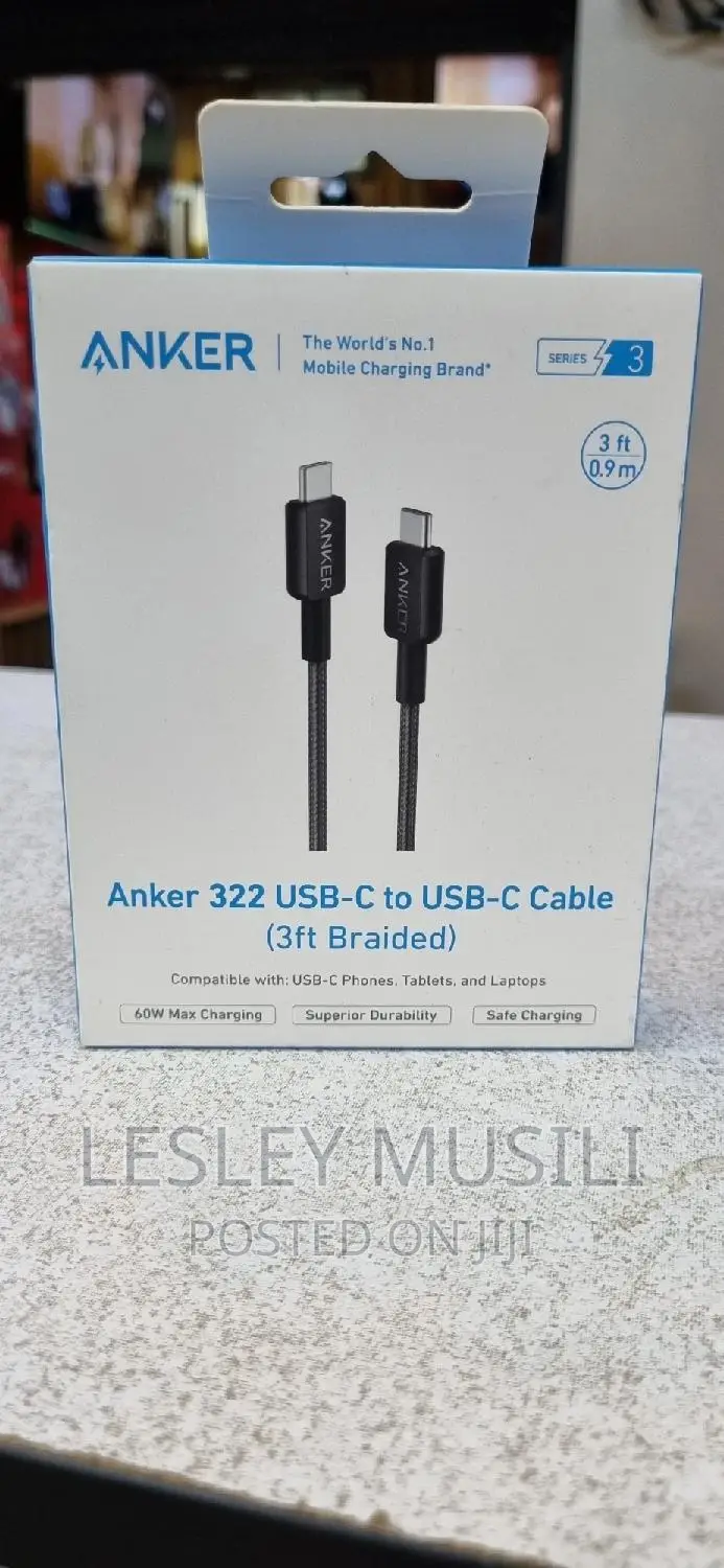 Anker 322 USB-C to Lightning Cable (3ft) Nylon Braided –