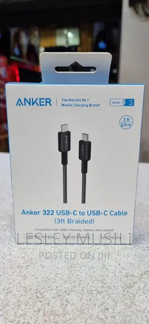 Anker 322 USB-C to Lightning Cable (3ft) Nylon Braided –