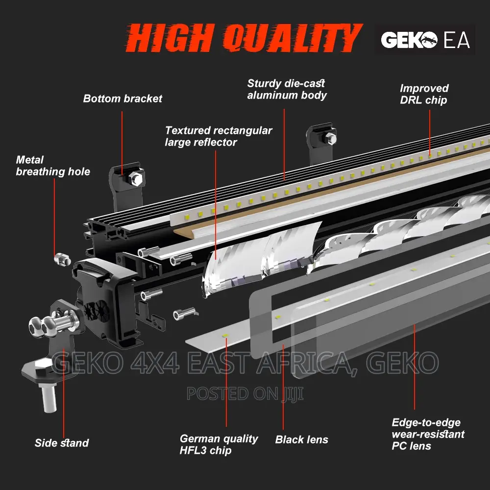 52” Frameless 169W 18500lm Bar With Amber White DRL