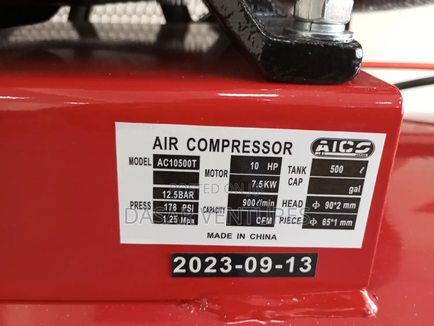 Compressor 500l 10hp Aico