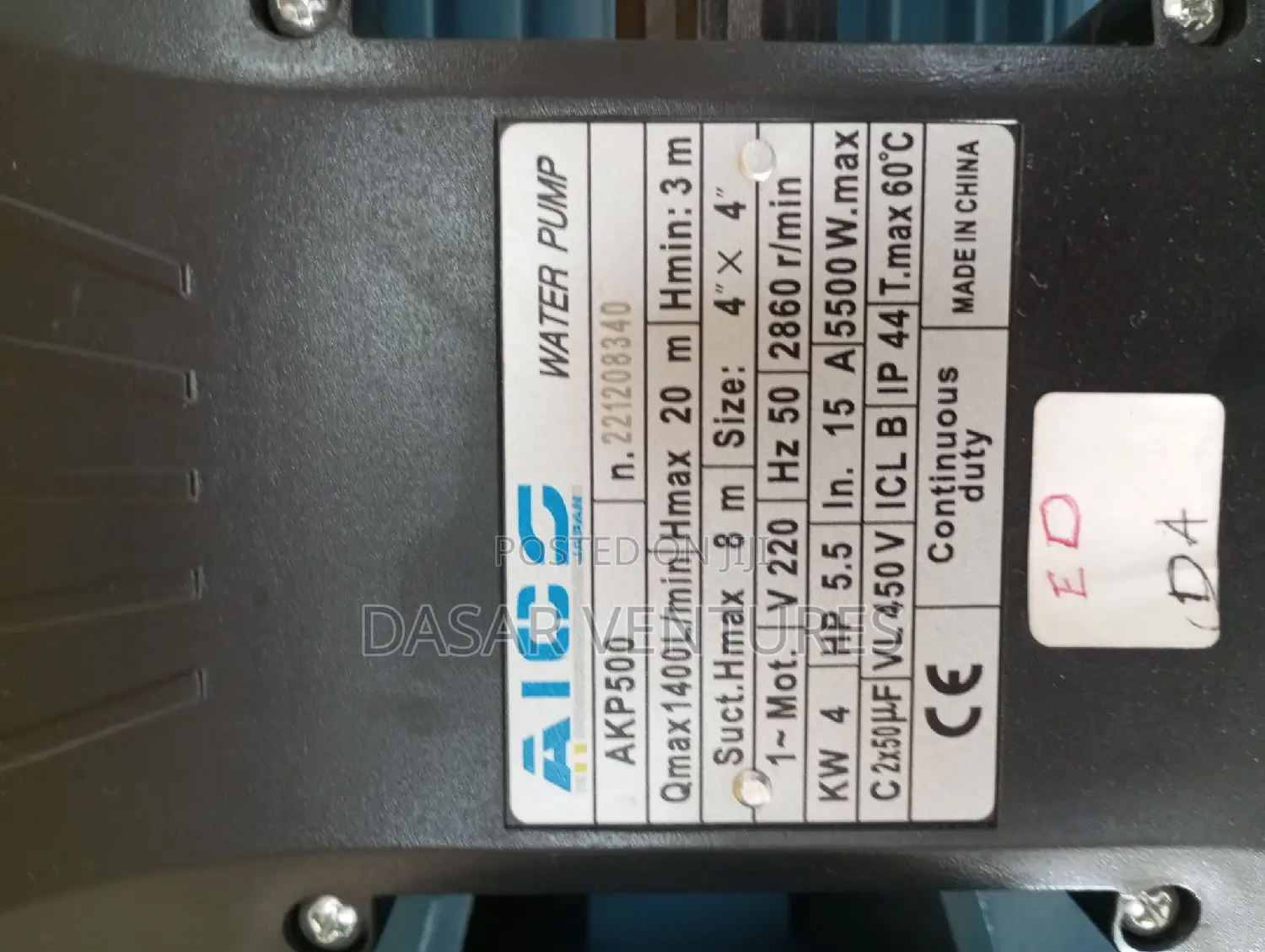 Booster Pump Akp500 5.5hp