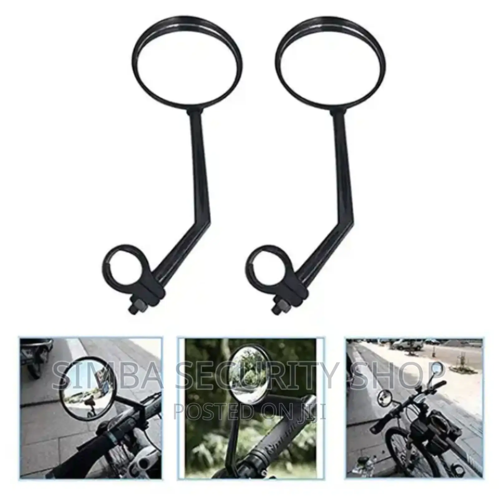 2 Pieces Bike Rear View Mirror Bicycle Motorbike Back Side