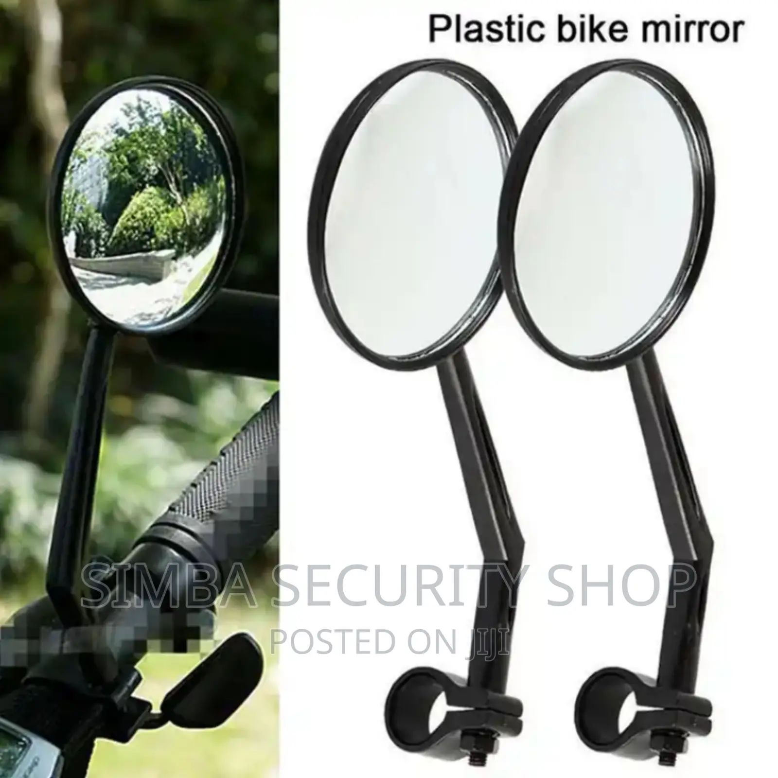 2 Pieces Bike Rear View Mirror Bicycle Motorbike Back Side