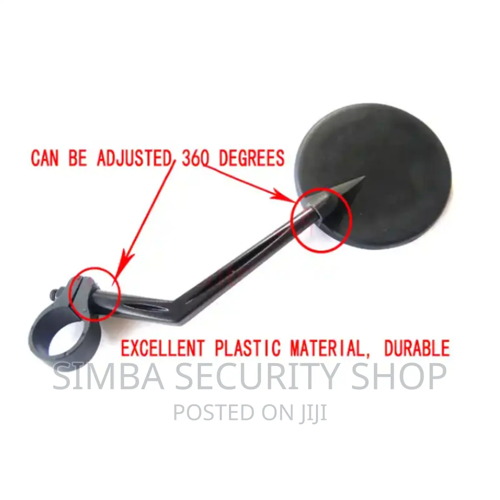 2 Pieces Bike Rear View Mirror Bicycle Motorbike Back Side