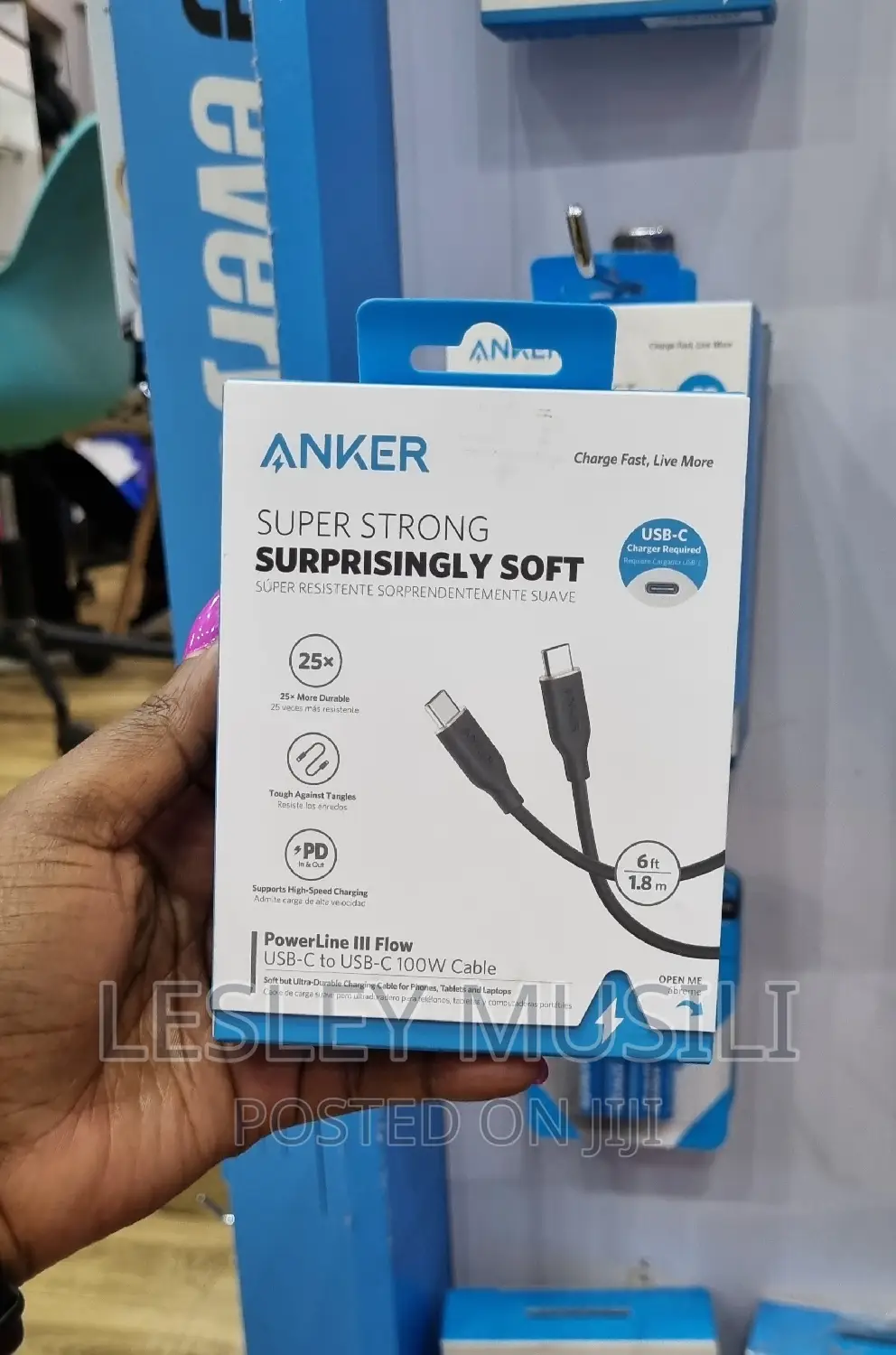 Anker Powerline III Flow C to Usb C 1.8M (6-Ft) -