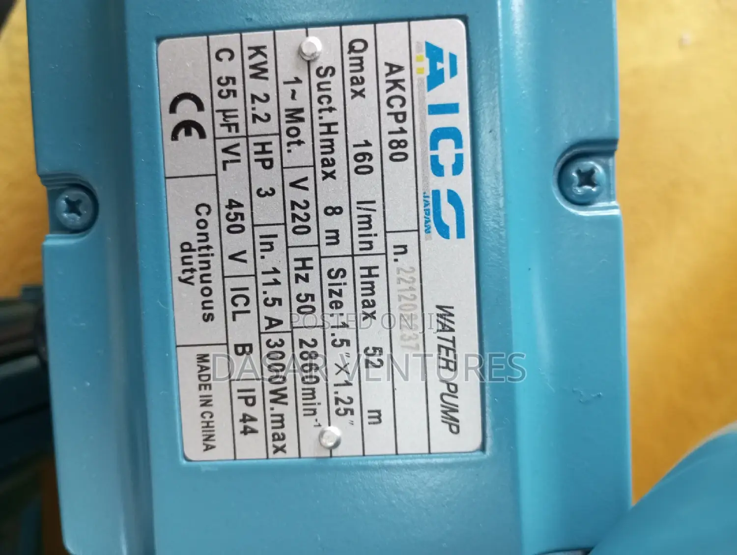 Electric Booster Pump Akcp 180