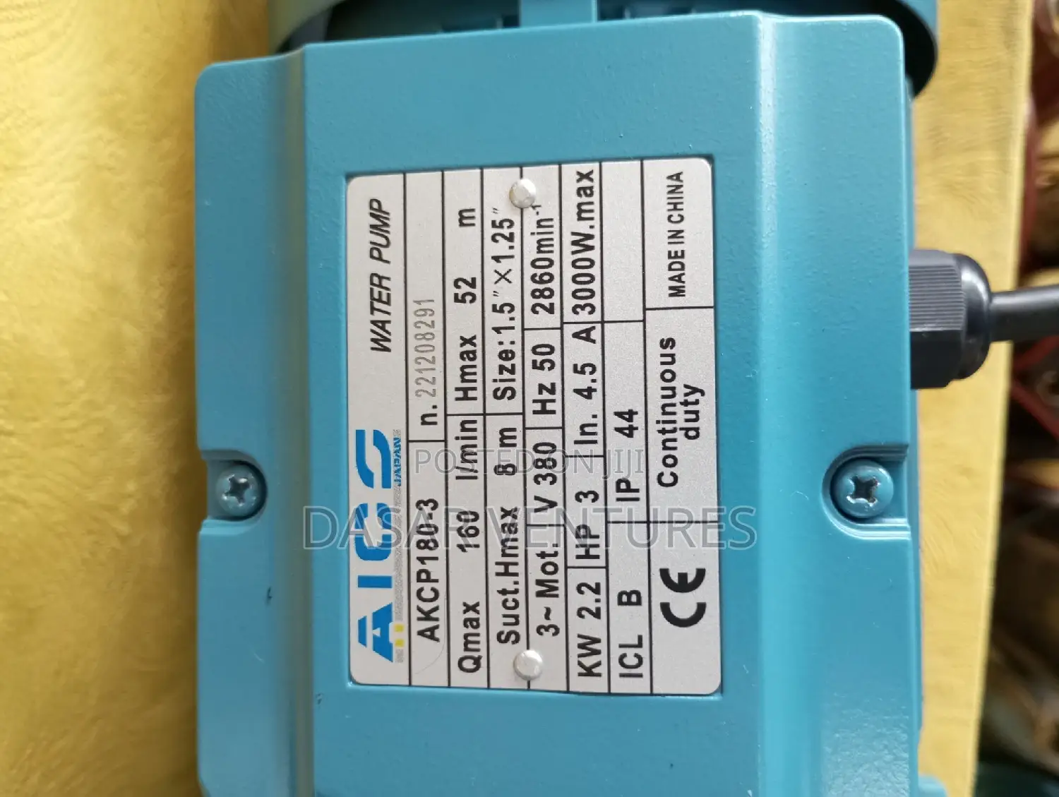 Akcp180 -3 Booster Pump 52m Hd Lift