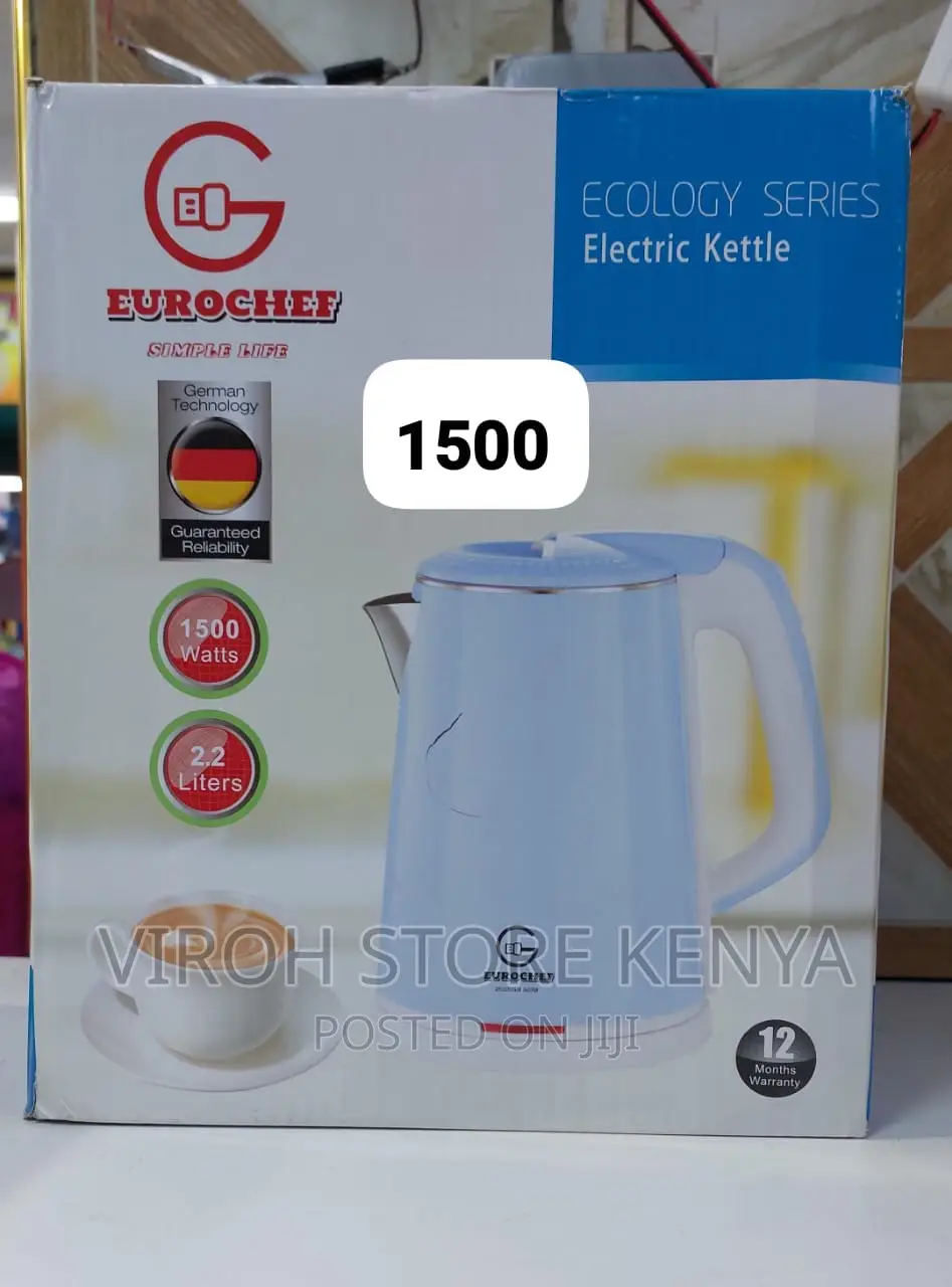 Eurochef Electric Kettle 2.2L 1500watts Water Kettle