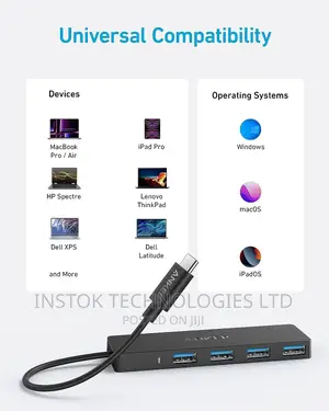 Anker USB-C to 4-Port USB 3.0 Data Hub USB-C OTG