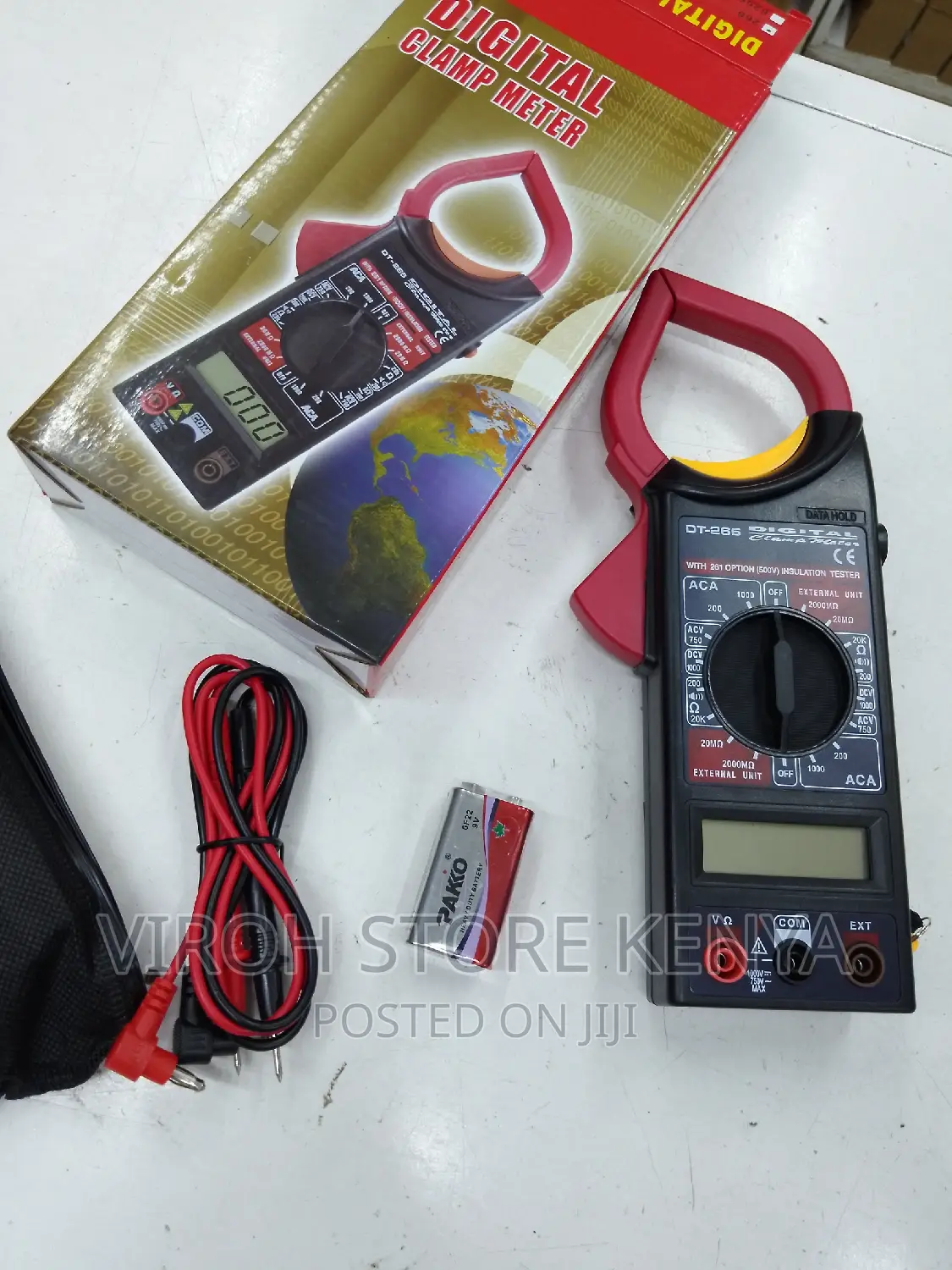Digital Clamp Meter DT-266 + Battery + Wires Digital Meter