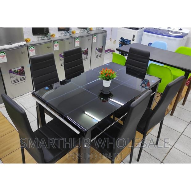 Glass 6 Seater Dining Table Available - main view