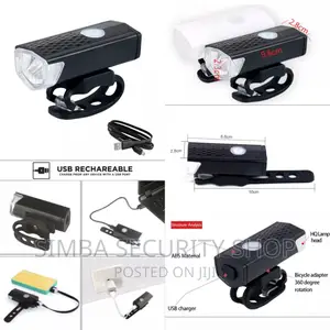 USB Rechargeable LED Bicycle Bike Front Rear Tail Lights
