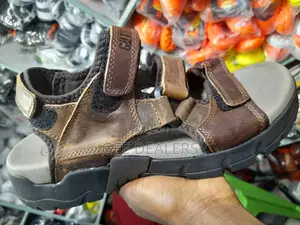 Men Brown Genuine Leather Open Shoes
