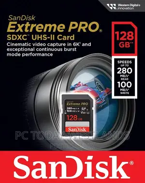 Sandisk 128gb Extreme PRO SDXC Uhs-Ii Memory Card - V60