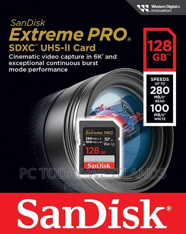 Sandisk 128gb Extreme PRO SDXC Uhs-Ii Memory Card - V60 - main view