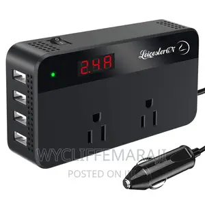 200W Power Inverter With 4-Port USB Car Adapter