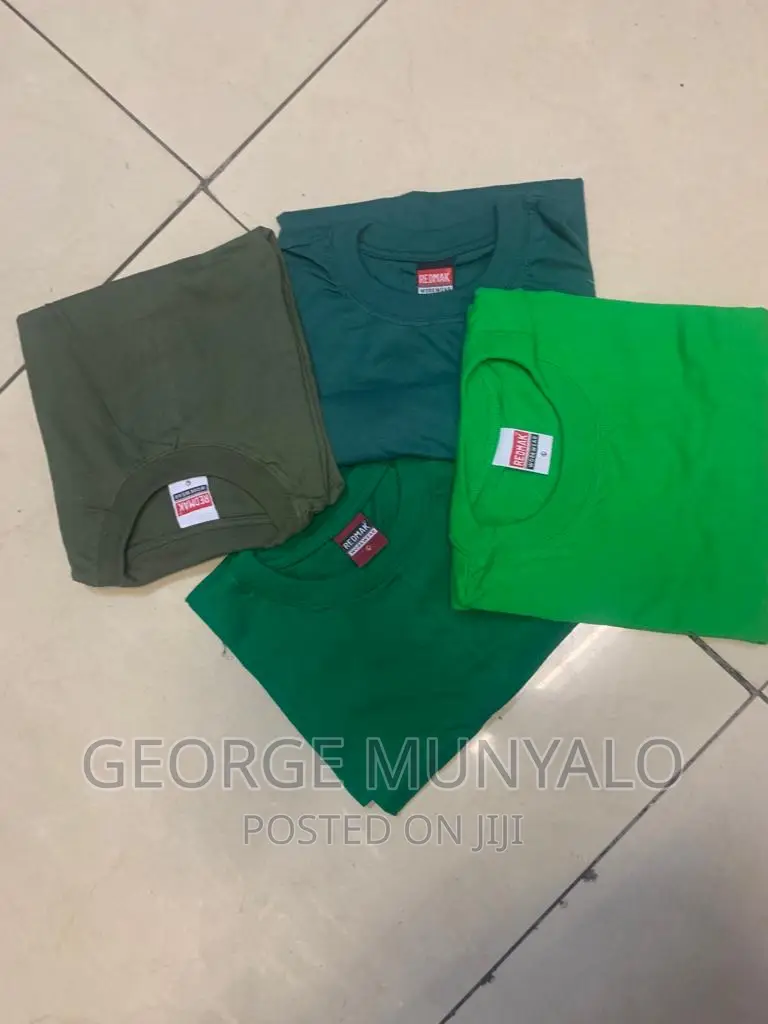 100% Cotton Plain Green T-Shirts