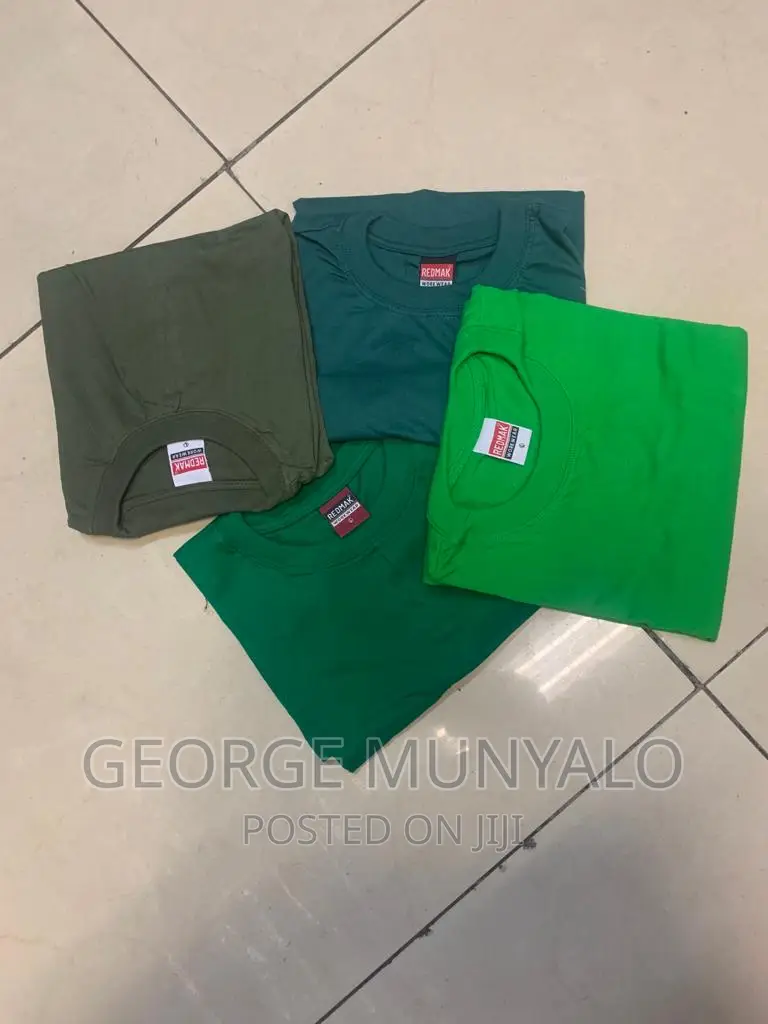 100% Cotton Plain Green T-Shirts