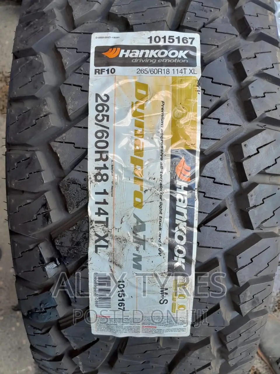 265/60r18 Hankooktires Made in Korea
