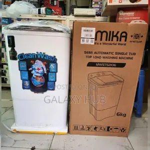 Washing Machine, Mika Semi Automatic Single Tub Top Load
