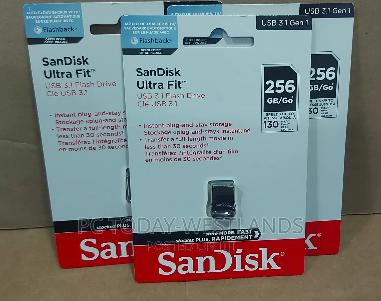 Sandisk 256GB Ultra Fit USB 3.1 Type-a Flash Drive