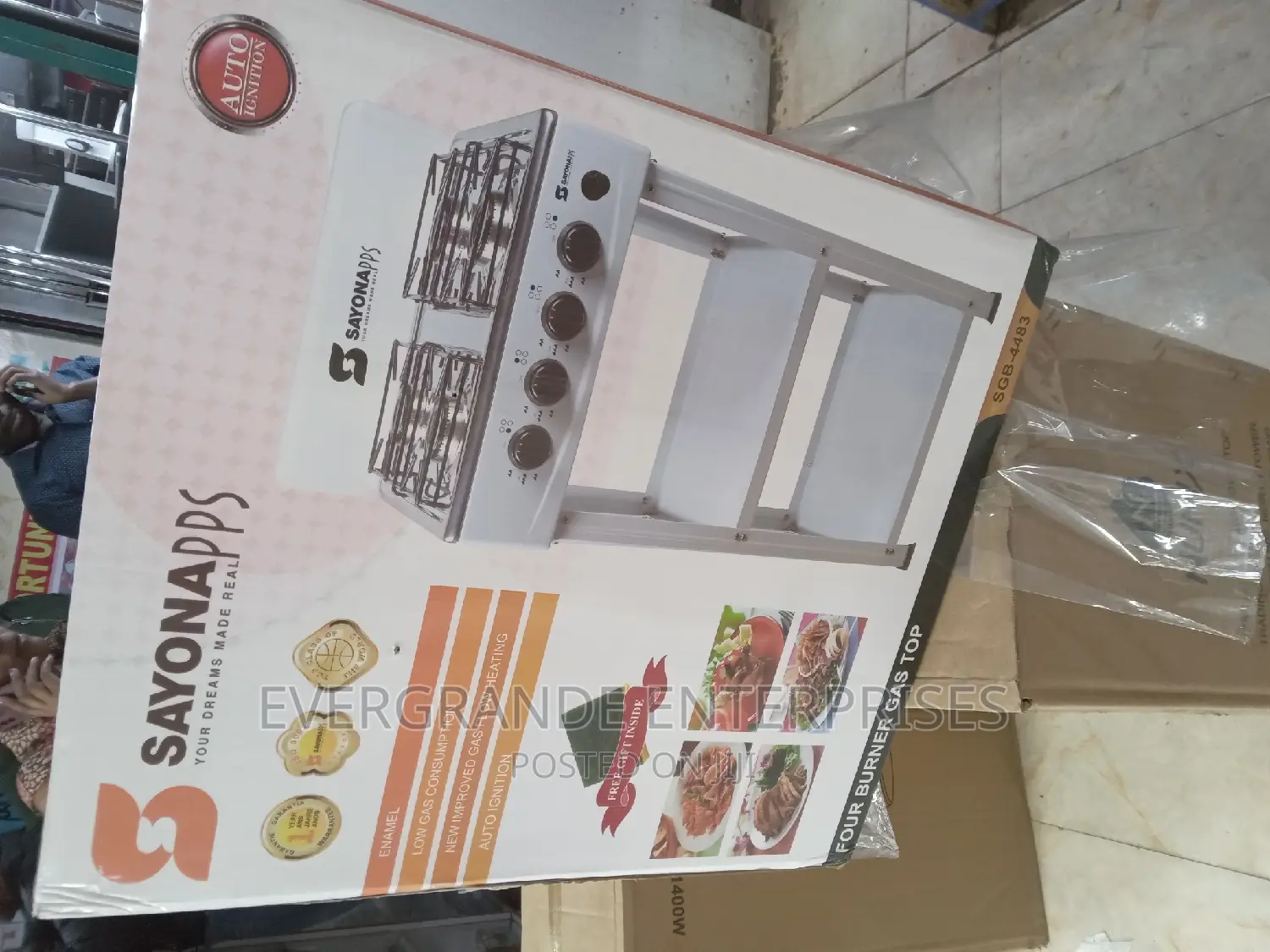 Standing Cooker Standing Cooker 4 Burner Gas Sayona Cooker