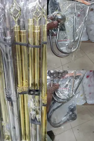 Complete Set Two Metres Single Adjustable Door Curtain Rods