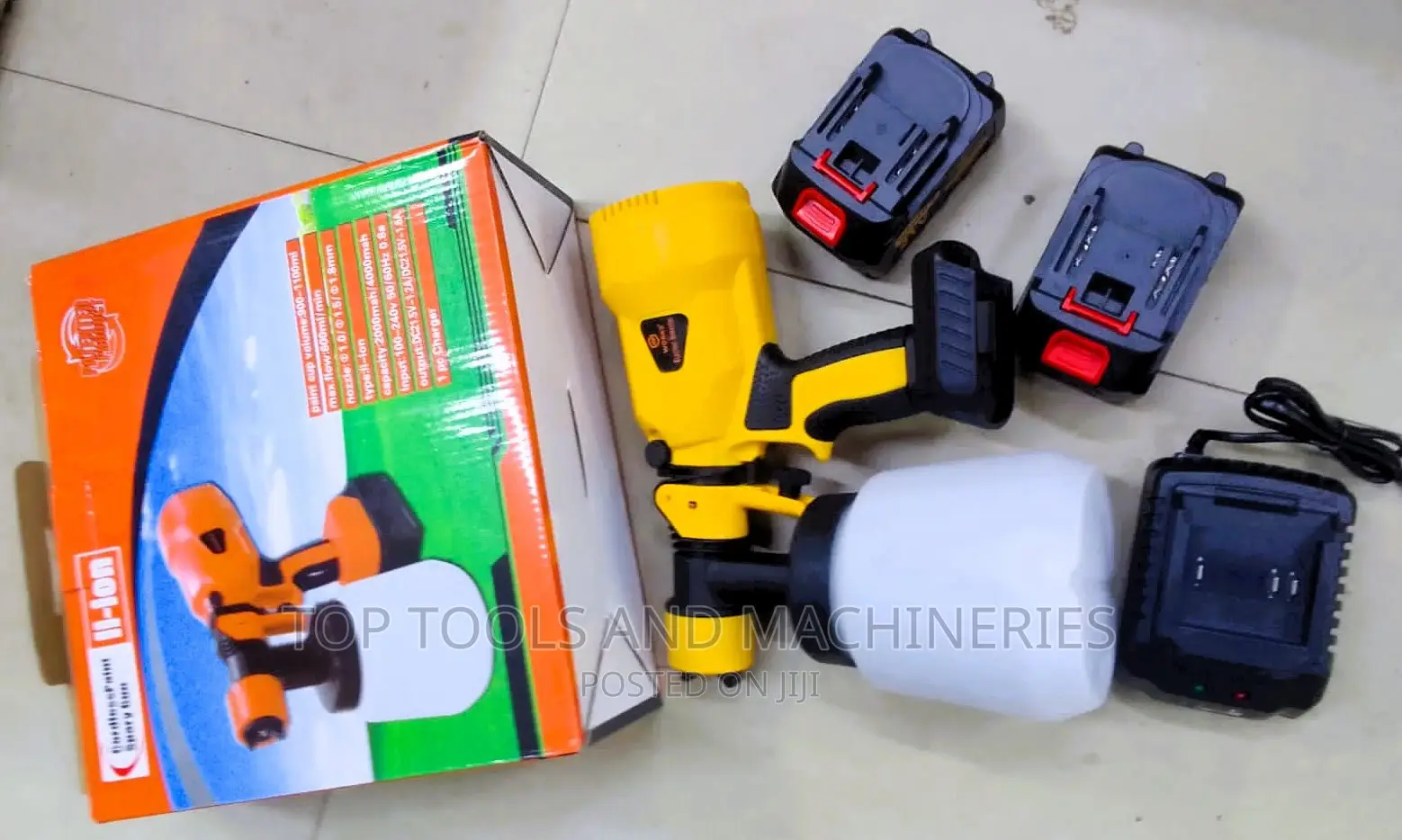 Dera Cordless Paint Mixer With One Charger and Two Batteries