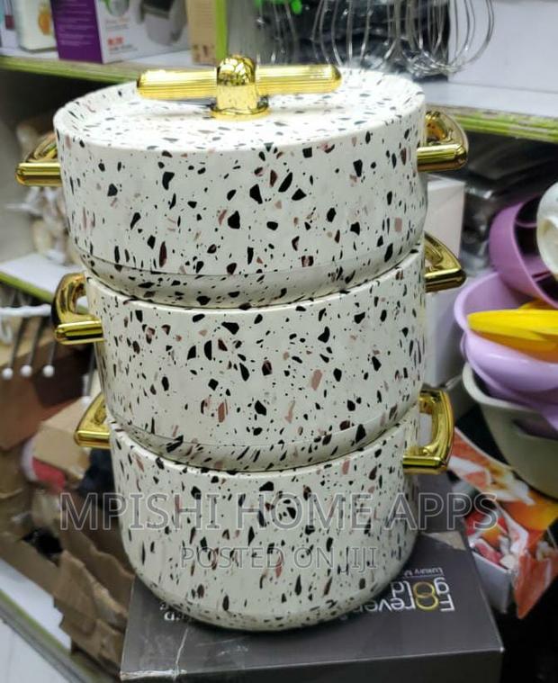 3pcs Hot Pot White Terrazzo - main view