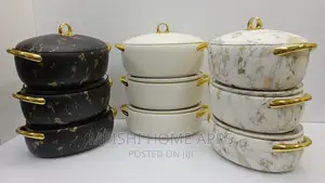 3pcs Nordic Insulated Hotpots Marble Effects