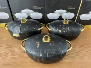 3pcs Nordic Insulated Hotpots Marble Effects