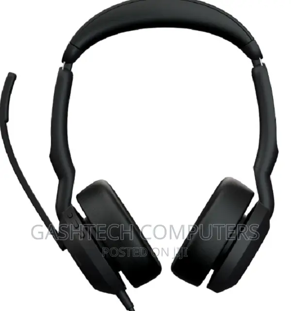 Jabra Evolve2 50 Wired Stereo Headset AirComfort Technology, Noise-Cancelling Mics ＆ Active Noise Cancellation - Works with All Leading UC Platforms Jabra Evolve2 50 UC Stereo - headset