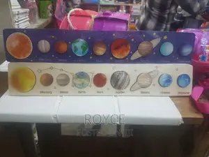 Wooden Solar System Puzzle Board