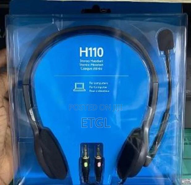 ,Logitech H110 Wired Headset, Stereo Headphones - main view