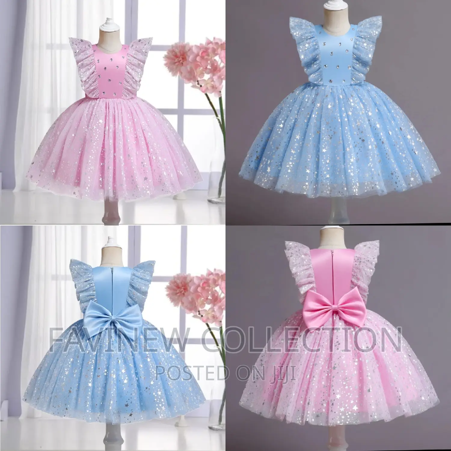 Cute Lace Star Girls Dress