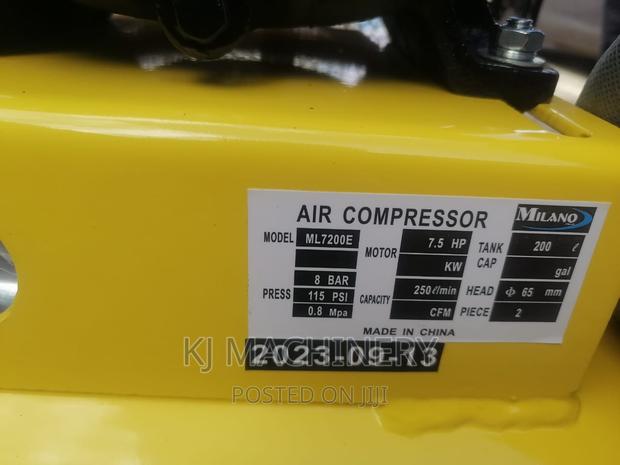 Milano Gasoline Air Compressors -200l Capacity -8bars - thumbnail 2